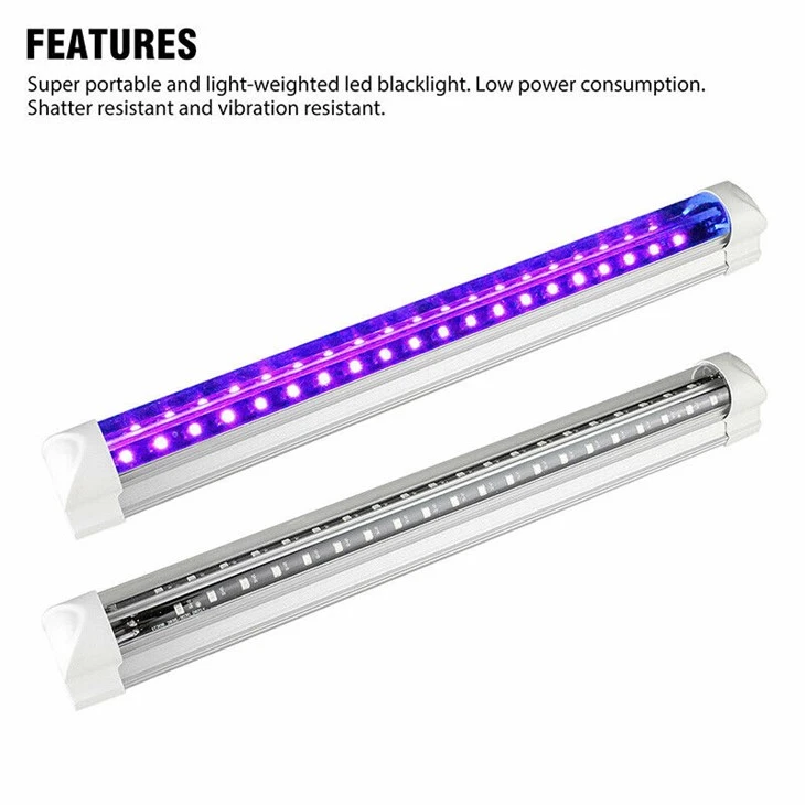395 nm UV integreeritud T5 LED-toruga valgusti õmblusteta