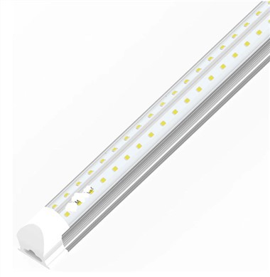 T8 8ft V-kujuline LED-toru 60w integreeritud 6500k läbipaistev