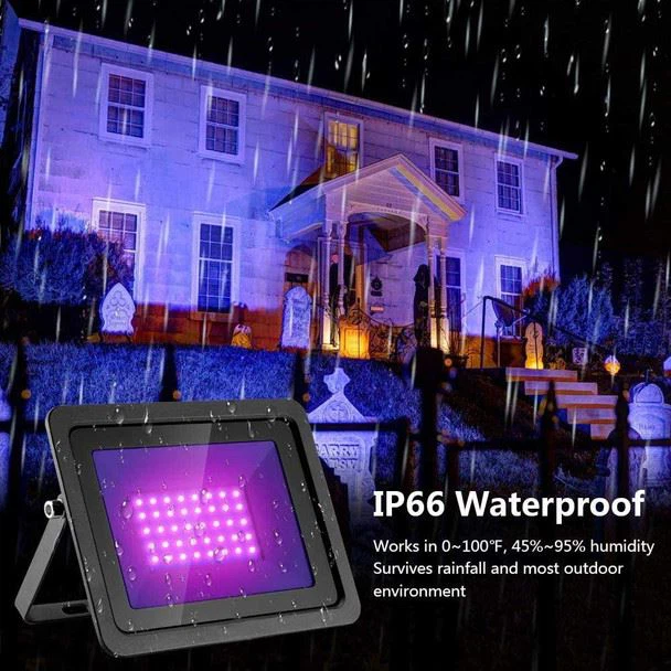 150W Black Light, 2 Pack LED Black Lights With Plug And Switch factory