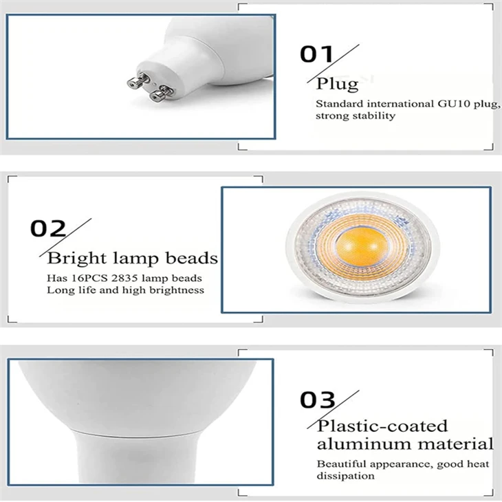6,5 W True-Light LED 3-Step-DIM GU10 40° CRI98 5500K 650lm Vollspektrum Tageslicht best