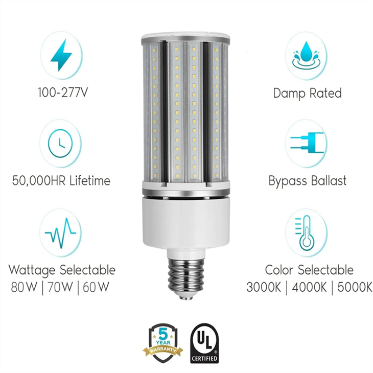 2500 Lumen LED Corn Cob Bulb, 25-Watt