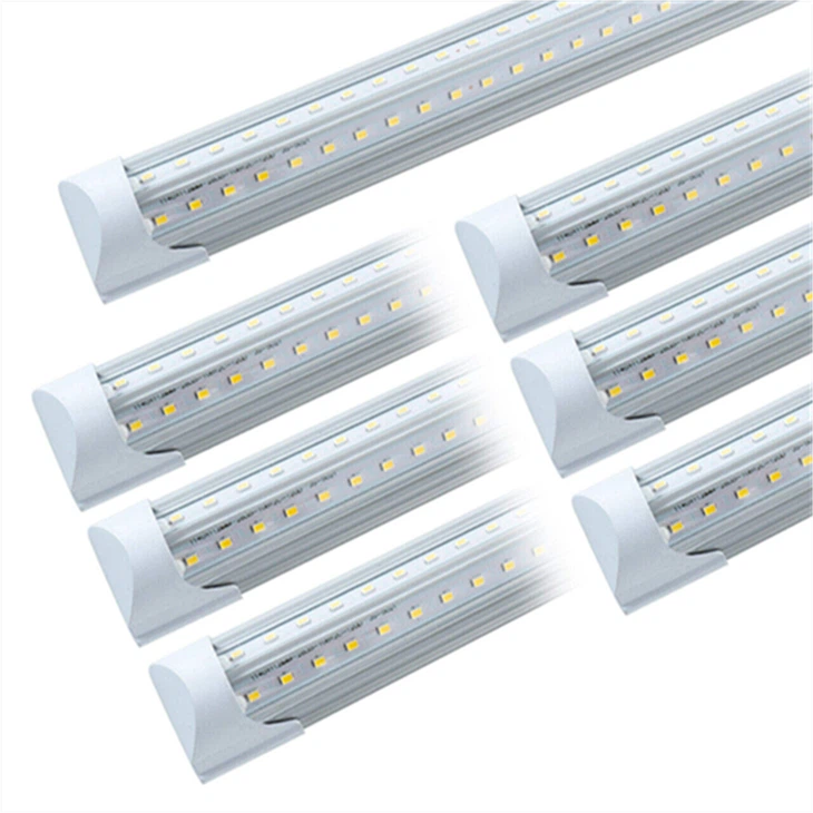 8ft T8 LED Freezer Light | V-Shape Heatsink | 75W 6500K Clear Lens price