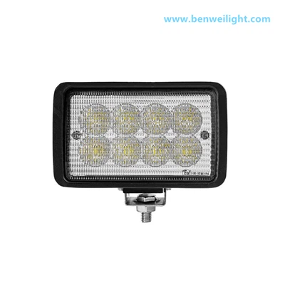 40 W LED-prožektor, 6-tolline ristkülik, survevalu-valualumiinium, traktori esituli
